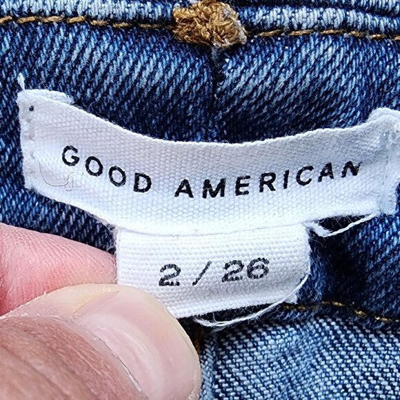 Good American Medium Wash Straight Leg Jeans Size 2/26 - Picture 9 of 16